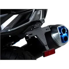 Licence plate holder PUIG black for: Kymco AK