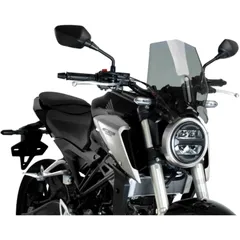 Sports screen new gen PUIG for naked bike smoke grey for: Honda CB