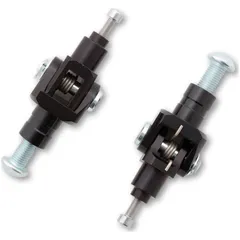 LSL Folding detent hinge set for 2Slide detent systems, black