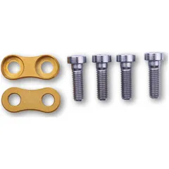 LSL Fixing pieces for 2Slide rest system gold. Scope of delivery: 1 pair incl. screws.