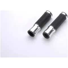 LSL Handlebar grip rubber, 7/8 inch (22.2 mm), 125 mm, silver