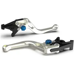 LSL Kupplungshebel BOW L19, kurz, silber/blau