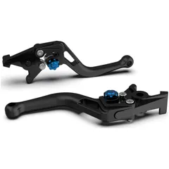 LSL Clutch lever BOW L22, short, black pearl blasted/blue