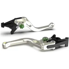 LSL Clutch lever BOW L55R, short, silver/green