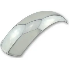 LSL Polished aluminium mudguard, 600 mm/180 mm, rear