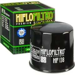 HIFLOFILTRO Oil Filter Glossy Black - HF138 for Suzuki, Aprilia, Cagiva