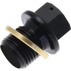 TECNIUM Oil Drain Plug - Aluminium Black M12x1,5x13 for Honda, Kawasaki, KTM