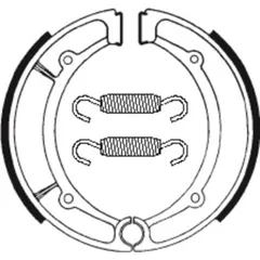 TECNIUM Scooter/Street/ATV Organic Brake shoes - BA066 for Yamaha MAJESTY250, XS400, YFM600GRIZZLY