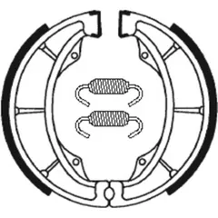 TECNIUM Street/Off-Road/ATV Organic Brake shoes - BA183 for Kawasaki AR125, ELIMINATOR125, KDX175 Suzuki TU125