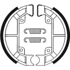 TECNIUM Scooter Organic Brake shoes - BA187 for Gilera EASYMOVING50, STORM50, TYPHOON50 Piaggio SFERA50, SFERA80, TYPHOON50