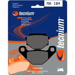 TECNIUM Street Organische Bremsbeläge - MA184 für MUZ BAGHIRA660, BAGHIRA660TRAIL, MASTIFF660 für: Aprilia RX125