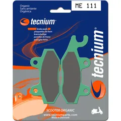 TECNIUM Scooter Organische Bremsbeläge - ME111 für Peugeot DJANGO1254T, DJANGO502T, GEOPOLIS1254T Benelli CAFFENERO125