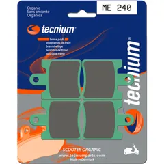 TECNIUM Scooter Organische Bremsbeläge - ME240 für Daelim OTELLO125, S2125, S3125 SYM GTS1254T, GTS125EFI4T