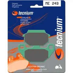 TECNIUM Scooter Organische Bremsbeläge - ME249 für Kymco AGILITY125, AGILITY200, AGILITY50 SYM HD1254T, HD2004T, JOYRIDE1254T