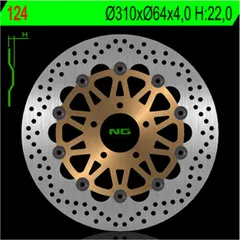 NG BRAKES Bremsscheibe schwimmend - 124 für Suzuki GSX-R1100, GSX-R750