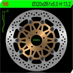 NG BRAKES Bremsscheibe schwimmend - 166 für Kawasaki NINJAZX-12R, NINJAZX-7R, NINJAZX-9R