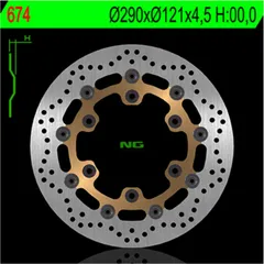 NG BRAKES Bremsscheibe schwimmend - 674 für Suzuki DR650