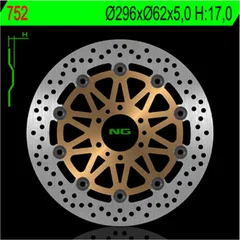 NG BRAKES Bremsscheibe schwimmend - 752 für Honda CBR600F, CBR900RR, CTX700 Indian ROADMASTER
