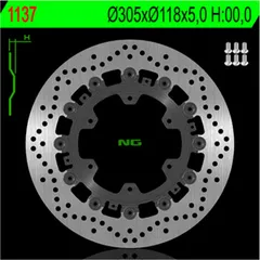 NG BRAKES Bremsscheibe schwimmend - 1137 für BMW K1100LT, K1100RS, K1