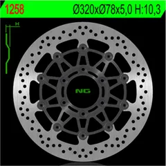 NG BRAKES Bremsscheibe schwimmend - 1258 für Triumph DAYTONA955T595, DAYTONA955I, SPEEDTRIPLE955I