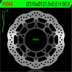 NG BRAKES Petal Bremsscheibe schwimmend - 1104X für Suzuki DL1000V-STROM, DL650V-STROM, GSF1200BANDIT