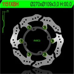 NG BRAKES Petal Bremsscheibe schwimmend - 1151XBH für Husqvarna, Husaberg, Kawasaki
