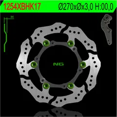 NG BRAKES Petal Bremsscheibe schwimmend - 1254XBH für KTM 125EGS, 125EXC, 125MX Husaberg FC470, FE250, FE400
