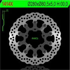 NG BRAKES Petal Bremsscheibe schwimmend - 1414X für Kawasaki NINJAZX-6R
