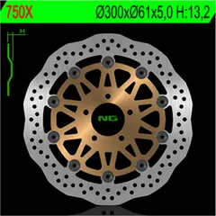 NG BRAKES Petal Bremsscheibe schwimmend - 750X für Kawasaki ELIMINATOR600, GPZ1100, GTR1000