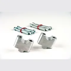 LSL RISER Mounts , Silver-Plate d +30mm , For Ducati With Ø28, 6mm HANDLEBARS