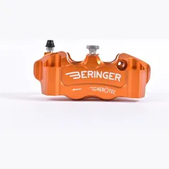 BERINGER Aerotec® Left Radial Brake Caliper 4 Pistons Ø32mm Spacing 100mm Orange for Ducati, KTM, Husqvarna