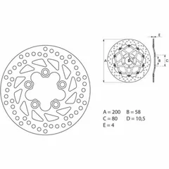 BREMBO Serie Oro Bremsscheibe starr - 68B40724 für Kymco GRANDDINK125, GRANDDINK250, YUP250