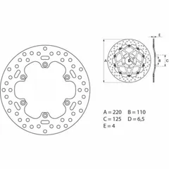 BREMBO Serie Oro Bremsscheibe starr - 68B40752 für KTM, für: Gas Gas, Husqvarna