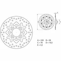 BREMBO Serie Oro Bremsscheibe starr - 68B40759 für Honda PCX125, SH125