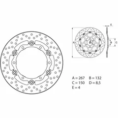 BREMBO Serie Oro Bremsscheibe schwimmend - 78B40818