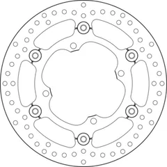 BREMBO Serie Oro Bremsscheibe schwimmend - 78B40844 für Kawasaki KX250, KX250F, KX450