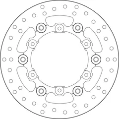 BREMBO Oro Semi-Floating Brake Disc - 78B408A9 for Beta, KTM, Husqvarna