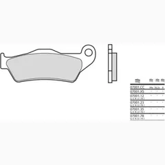 BREMBO Scooter Sintermetall Bremsbeläge - 07001XS für MBK, Yamaha, Gilera