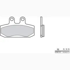 BREMBO Scooter Carbon Keramik Bremsbeläge - 07007CC für Honda SJ100BALI, SJ50BALI