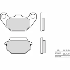 BREMBO Scooter Sintermetall Bremsbeläge - 07022XS für Kymco AGILITY200, AGILITY50, PEOPLE125 SYM HD1254T, HD2004T