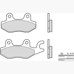 BREMBO Scooter Sintermetall Bremsbeläge - 07033XS für Kymco BET&WIN125, DINK125, DINK50
