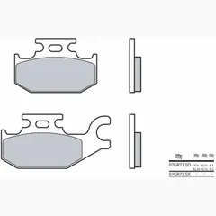 BREMBO Off-Road Sintermetall Bremsbeläge - 07GR73SD für Polaris REVOLVER500, SPORTSMAN850