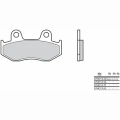 BREMBO Off-Road Sintermetall Bremsbeläge - 07HO15SD für Honda ATC250, ATC350, CR125R Yamaha YFZ450, YFZ450R