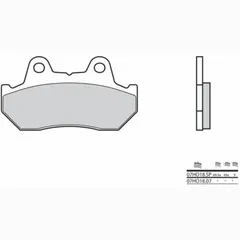 BREMBO Street Carbon Keramik Bremsbeläge - 07HO1807 für Honda CB450SCNIGHTHAWK, CB750, CB900FBOLD'OR