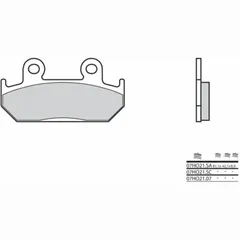 BREMBO Street Sintermetall Bremsbeläge - 07HO21SA für Honda CB450, CBR250F, CBR500F