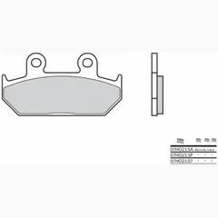 BREMBO Street Sintermetall Bremsbeläge - 07HO23SA für Honda CBR1000F, CBR750F, CD250