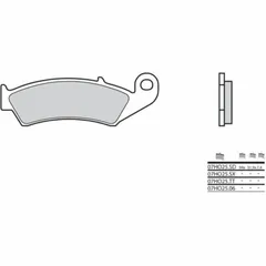 BREMBO Off-Road Sintermetall Bremsbeläge - 07HO25SD für Honda CR125R, CR250R, CR500R