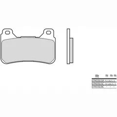 BREMBO Street Sintermetall Bremsbeläge - 07HO50LA für Honda CB1000R, CBR1000RR, CBR600RR