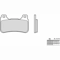 BREMBO Street Sintermetall Bremsbeläge - 07HO50SA für Honda CB1000R, CBR1000RR, CBR600RR