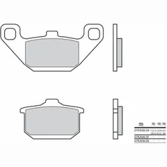 BREMBO Street Carbon Keramik Bremsbeläge - 07KA0808 für Kawasaki ELIMINATOR250, GPZ1000RX, GPZ305